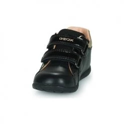 Chaussures Fille Baskets basses Geox B ELTHAN GIRL Noir / Doré -Baskets mode Soldes 22608078 500 C