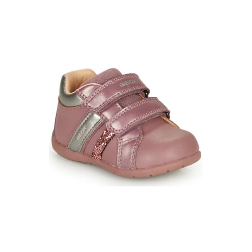 Chaussures Fille Baskets basses Geox B ELTHAN GIRL Rose / Argenté 1 Chaussures Fille Baskets basses Geox B ELTHAN GIRL Rose / Argenté