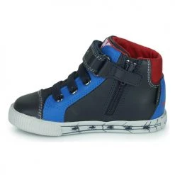Chaussures Garçon Baskets montantes Geox B KILWI BOY C Bleu / Rouge -Baskets mode Soldes 22608094 500 D