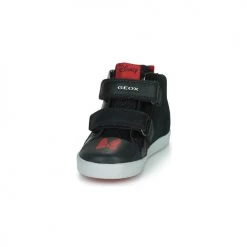 Chaussures Fille Baskets montantes Geox B KILWI GIRL D Noir / Rouge -Baskets mode Soldes 22608099 500 C