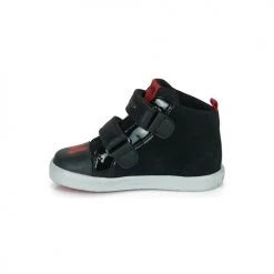 Chaussures Fille Baskets montantes Geox B KILWI GIRL D Noir / Rouge -Baskets mode Soldes 22608099 500 D