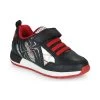 Chaussures Garçon Baskets basses Geox J ALBEN BOY D Noir / Rouge