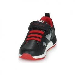 Chaussures Garçon Baskets basses Geox J ALBEN BOY D Noir / Rouge -Baskets mode Soldes 22608105 500 C