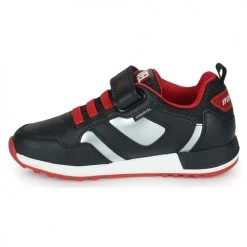 Chaussures Garçon Baskets basses Geox J ALBEN BOY D Noir / Rouge -Baskets mode Soldes 22608105 500 D