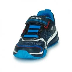 Chaussures Garçon Baskets basses Geox J BAYONYC BOY A Bleu / Rouge -Baskets mode Soldes 22608112 500 C