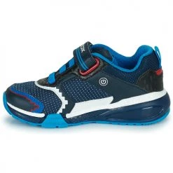 Chaussures Garçon Baskets basses Geox J BAYONYC BOY A Bleu / Rouge -Baskets mode Soldes 22608112 500 D