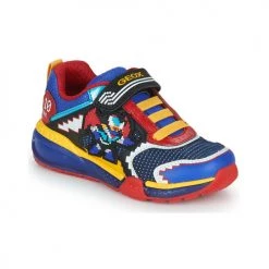 Chaussures Garçon Baskets basses Geox J BAYONYC BOY A Bleu / Rouge / Jaune