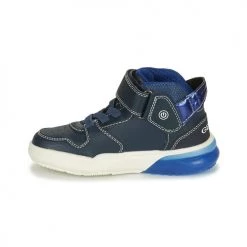 Chaussures Garçon Baskets montantes Geox J GRAYJAY BOY A Bleu -Baskets mode Soldes 22608122 500 D