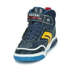 Chaussures Garçon Baskets montantes Geox J INEK BOY A Bleu / Rouge -Baskets mode Soldes 22608123 500 C