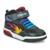Chaussures Garçon Baskets montantes Geox J INEK BOY A Marine / Rouge
