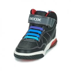 Chaussures Garçon Baskets montantes Geox J INEK BOY A Marine / Rouge -Baskets mode Soldes 22608125 500 C