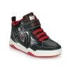 Chaussures Garçon Baskets montantes Geox J PERTH BOY C Noir / Rouge