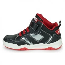 Chaussures Garçon Baskets montantes Geox J PERTH BOY C Noir / Rouge -Baskets mode Soldes 22608128 500 D
