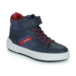 Chaussures Garçon Baskets montantes Geox J WEEMBLE BOY A Marine / Rouge