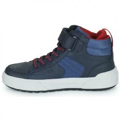 Chaussures Garçon Baskets montantes Geox J WEEMBLE BOY A Marine / Rouge -Baskets mode Soldes 22608134 500 D