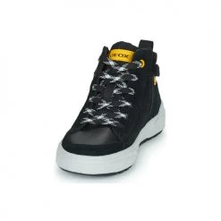 Chaussures Garçon Baskets montantes Geox J WEEMBLE BOY B Noir / Gris / Jaune -Baskets mode Soldes 22608135 500 C