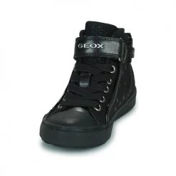 Chaussures Fille Baskets montantes Geox J KALISPERA GIRL I Noir -Baskets mode Soldes 22608148 500 C