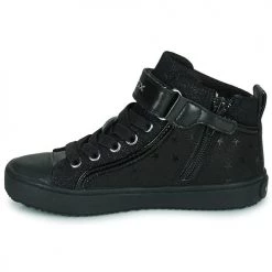 Chaussures Fille Baskets montantes Geox J KALISPERA GIRL I Noir -Baskets mode Soldes 22608148 500 D