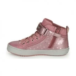 Chaussures Fille Baskets montantes Geox J KALISPERA GIRL I Rose -Baskets mode Soldes 22608149 500 D