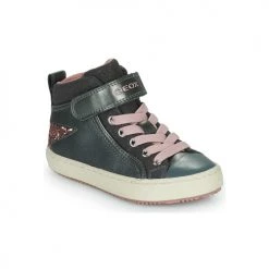 Chaussures Fille Baskets montantes Geox J KALISPERA GIRL M Gris / Rose