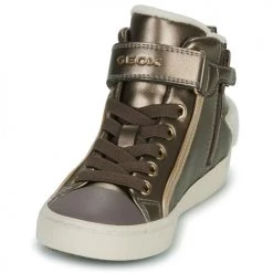 Chaussures Fille Baskets montantes Geox J KALISPERA GIRL C Doré -Baskets mode Soldes 22608152 500 C