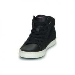 Chaussures Fille Baskets montantes Geox J KALISPERA GIRL A Noir / Fushia -Baskets mode Soldes 22608153 500 C