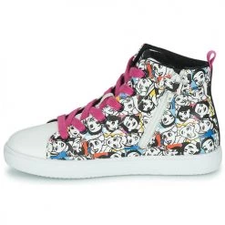 Chaussures Fille Baskets montantes Geox J KATHE GIRL H Multicolore -Baskets mode Soldes 22608155 500 D