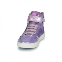 Chaussures Fille Baskets montantes Geox J SKYLIN GIRL G Violet -Baskets mode Soldes 22608156 500 C