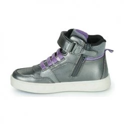 Chaussures Fille Baskets montantes Geox J SKYLIN GIRL A Violet -Baskets mode Soldes 22608158 500 D