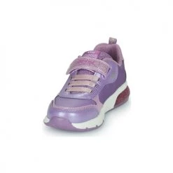Chaussures Fille Baskets basses Geox J SPACECLUB GIRL E Violet -Baskets mode Soldes 22608160 500 C