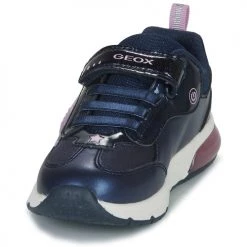 Chaussures Fille Baskets basses Geox J SPACECLUB GIRL B Violet -Baskets mode Soldes 22608162 500 C