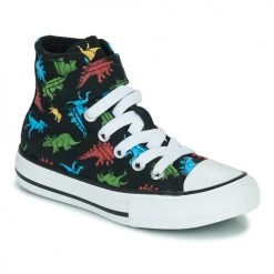Chaussures Enfant Baskets montantes Converse Chuck Taylor All Star 1V Dinosaurs Hi Noir / Multicolore