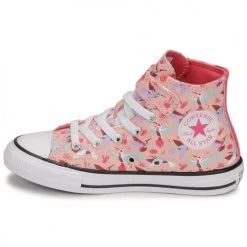 Chaussures Fille Baskets montantes Converse Chuck Taylor All Star 1V Happy Hummingbirds Hi Rose / Multicolore -Baskets mode Soldes 22674649 500 D
