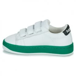 Chaussures Garçon Baskets basses Kenzo K29092 Blanc / Vert -Baskets mode Soldes 22682246 500 D