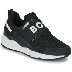 Chaussures Garçon Baskets basses BOSS J29295 Noir