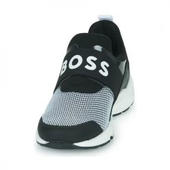 Chaussures Garçon Baskets basses BOSS J29296 Noir / Blanc -Baskets mode Soldes 22682509 500 C