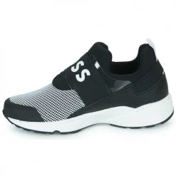 Chaussures Garçon Baskets basses BOSS J29296 Noir / Blanc -Baskets mode Soldes 22682509 500 D