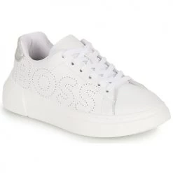 Chaussures Fille Baskets basses BOSS J19071 Blanc / Argent