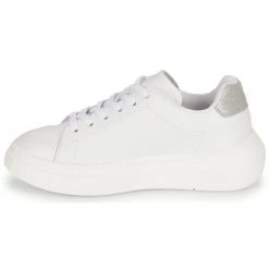 Chaussures Fille Baskets basses BOSS J19071 Blanc / Argent -Baskets mode Soldes 22682512 500 D