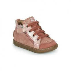 Chaussures Fille Baskets montantes Shoo Pom BOUBA BI ZIP Rose
