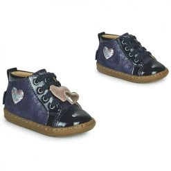Chaussures Fille Baskets montantes Shoo Pom BOUBA HEART Marine
