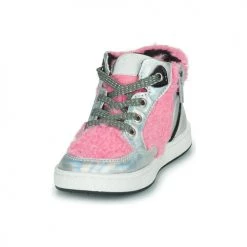 Chaussures Fille Baskets montantes Chicco CEZARY Rose / Argenté -Baskets mode Soldes 22869726 500 C