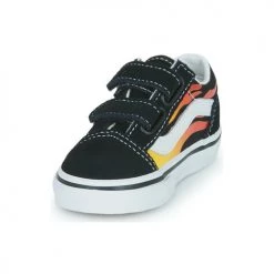 Chaussures Garçon Baskets basses Vans TD OLD SKOOL V Noir / Rouge -Baskets mode Soldes 22873585 500 C