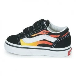 Chaussures Garçon Baskets basses Vans TD OLD SKOOL V Noir / Rouge -Baskets mode Soldes 22873585 500 D