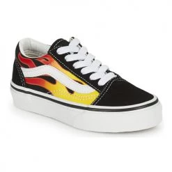 Chaussures Garçon Baskets basses Vans UY OLD SKOOL Noir / Jaune / Rouge