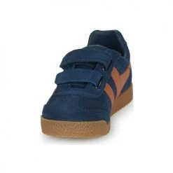 Chaussures Enfant Baskets basses Gola HARRIER VELCRO Marine / Camel -Baskets mode Soldes 22902842 500 C
