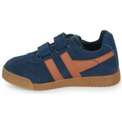 Chaussures Enfant Baskets basses Gola HARRIER VELCRO Marine / Camel -Baskets mode Soldes 22902842 500 D