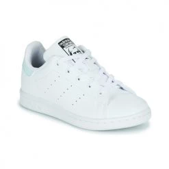 Chaussures Enfant Baskets basses adidas Originals STAN SMITH C Blanc / Bleu