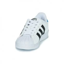 Chaussures Enfant Baskets basses adidas Originals SUPERSTAR C Blanc / Noir / Bleu -Baskets mode Soldes 22969687 500 C