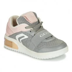 Chaussures Fille Baskets montantes Geox J XLED GIRL Gris / Rose